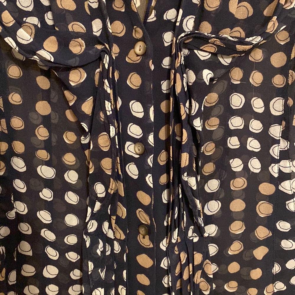 Anthropologie Silk Button-Down Patterned Blouse W… - image 7